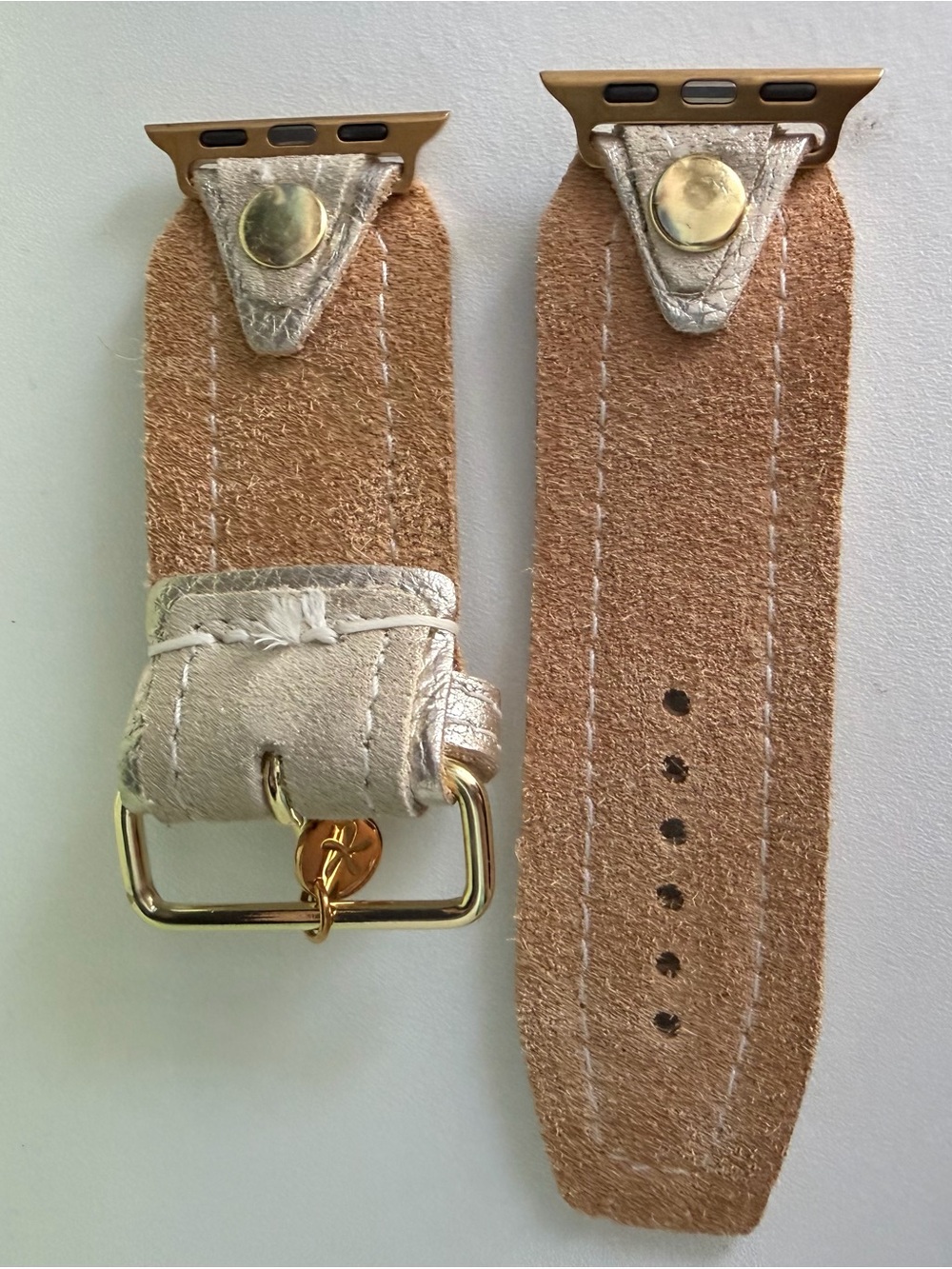 Cream and Gold Camo Spark*l band for Apple Watch, size 2 - Picture 5 of 8